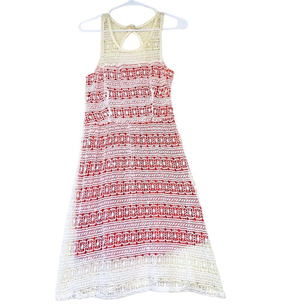 Maison Jules | Women's  Cream Lace Overlay Dress Size Small-NWT - Picture 2 of 12